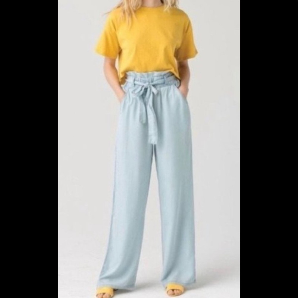 Thread Supply Paperbag Chambray Pant - M blue